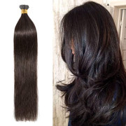 Extensions de cheveux 22 pouces I Tip Human Hair Extensions de cheveux 100 mèches/paquet de bâtons de kératine pré-collés Extensions de cheveux Tipped Hair Extensions de cheveux Co